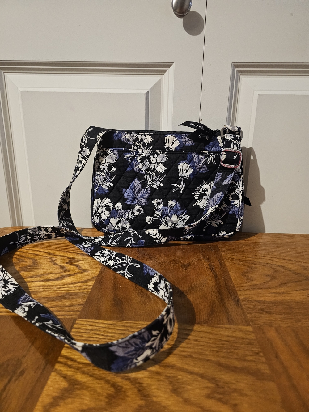 Vera Bradley Navy Floral Quilted Crossbody Bag